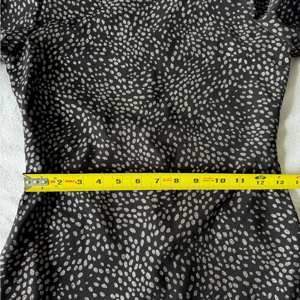 NWT $395 Alice + Olivia Black and Silver Mini Dress - Picture 10 of 11